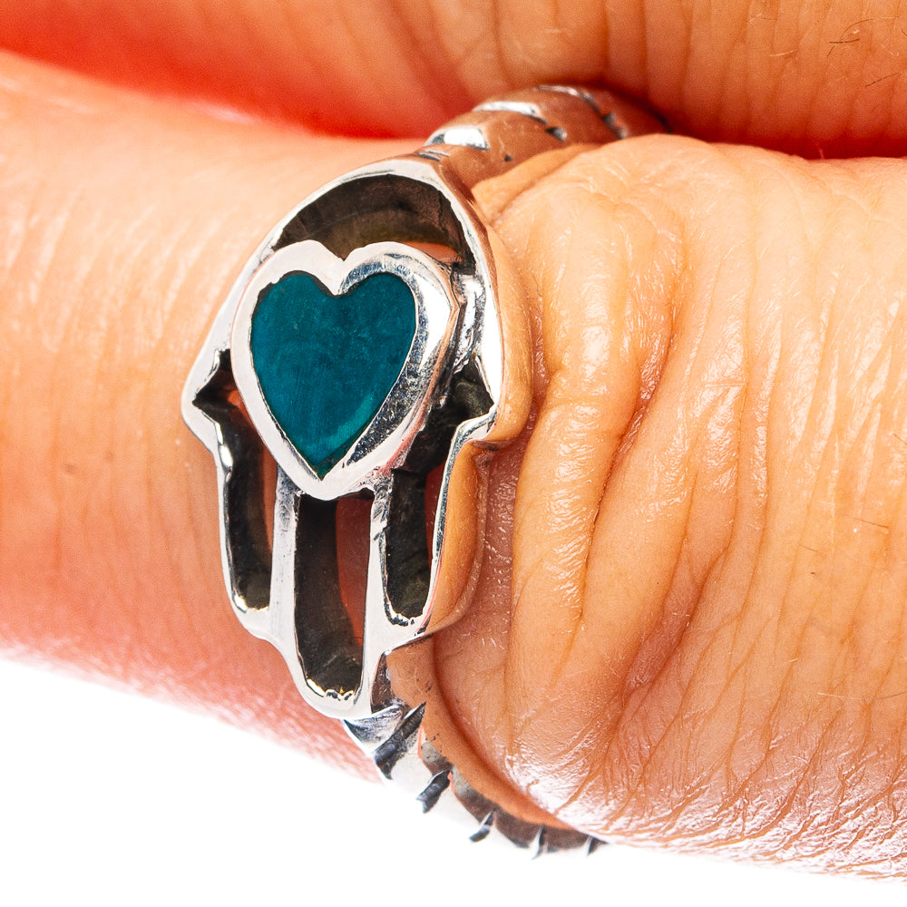 Rare Arizona Turquoise Heart Ring Size 6.75 (925 Sterling Silver) R4849