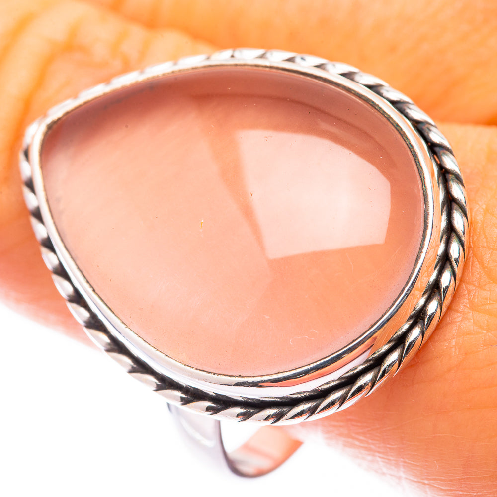 Large Rose Quartz Ring Size 11 (925 Sterling Silver) R140975