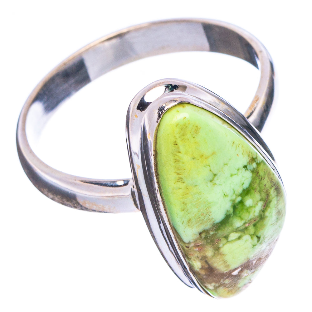Lemon Chrysoprase Ring Size 9.75 (.925 Sterling Silver)