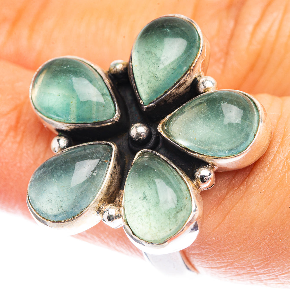 Green Fluorite Ring Size 7.5 (925 Sterling Silver) R142680