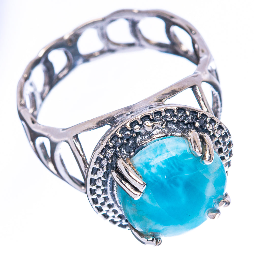Larimar Ring Size 8.5 (925 Sterling Silver) R2324