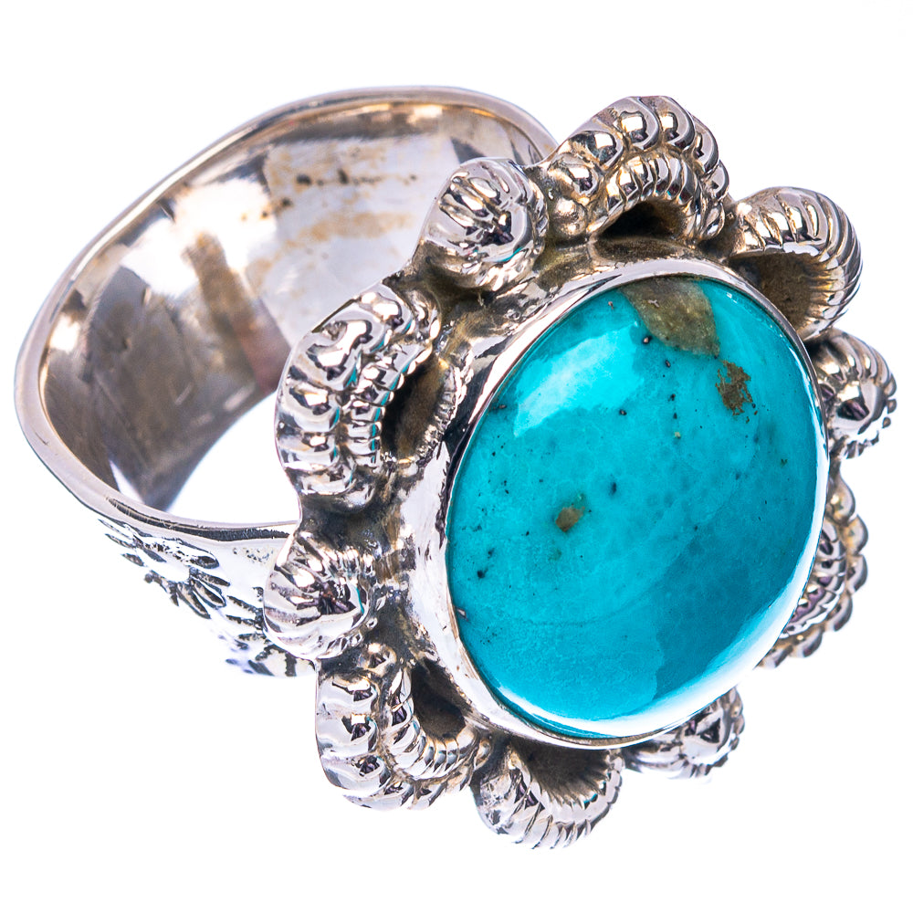 Exclusive Persian Turquoise Ring Size 7 Adjustable (.925 Sterling Silver)