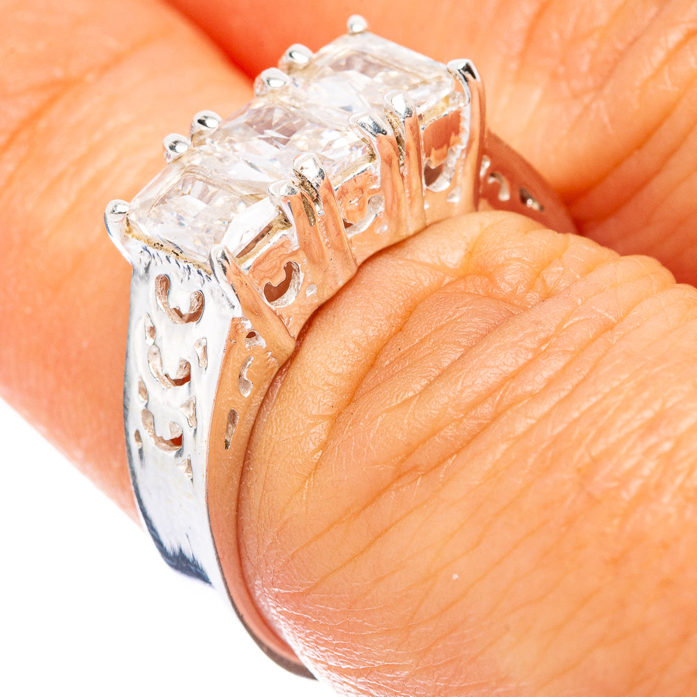 White Quartz Ring Size 6.5 (925 Sterling Silver) R5693