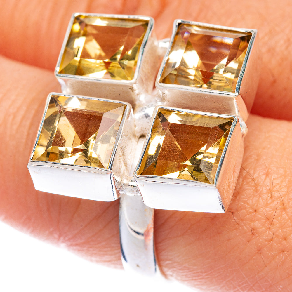 Large Faceted Citrine Ring Size 9 (925 Sterling Silver) R144650