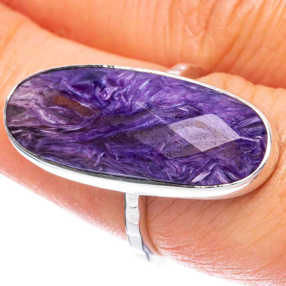 Premium Charoite Ring Size 7 (925 Sterling Silver) R2616