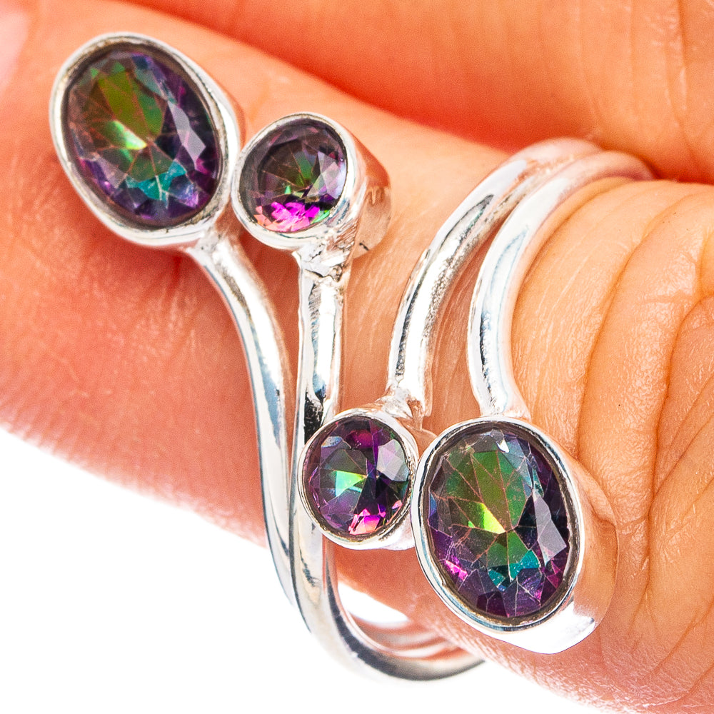 Dainty Mystic Topaz Ring Size 6 (925 Sterling Silver) R8674