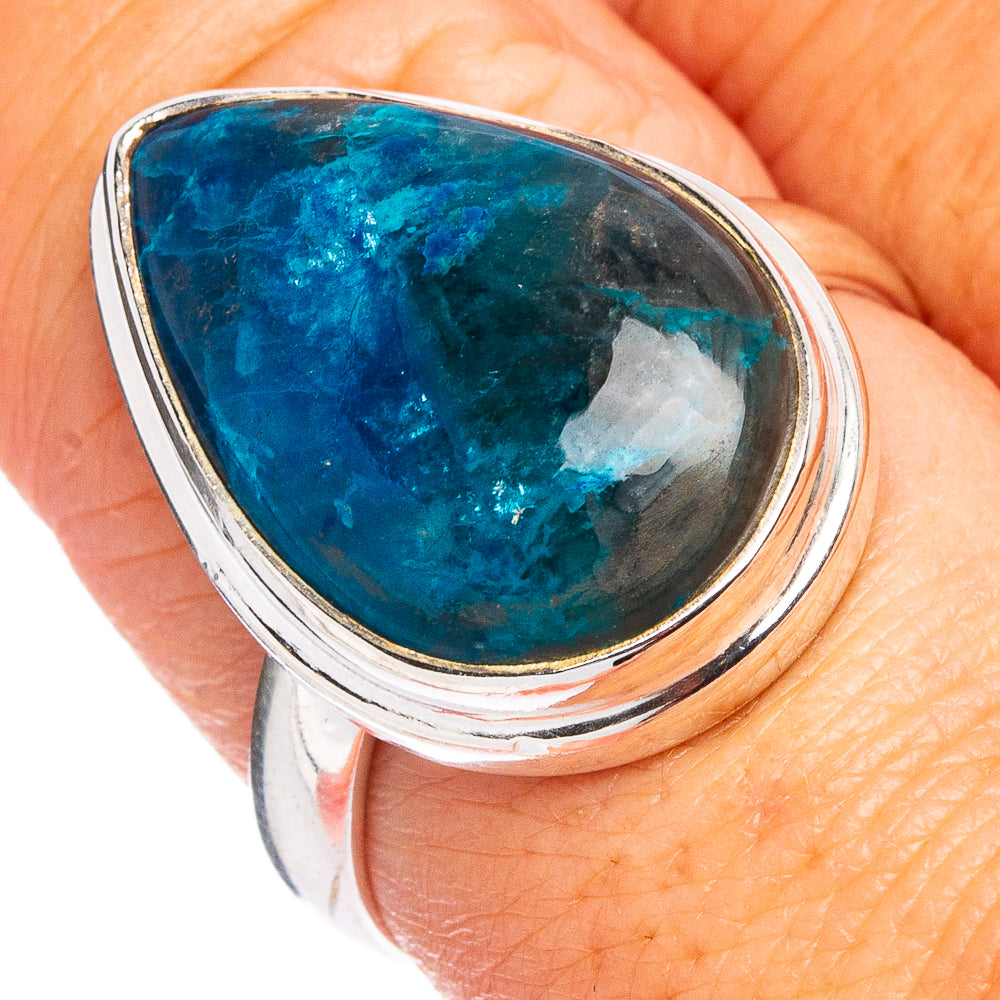 Peruvian Chrysocolla Ring Size 8.75 (.925 Sterling Silver)
