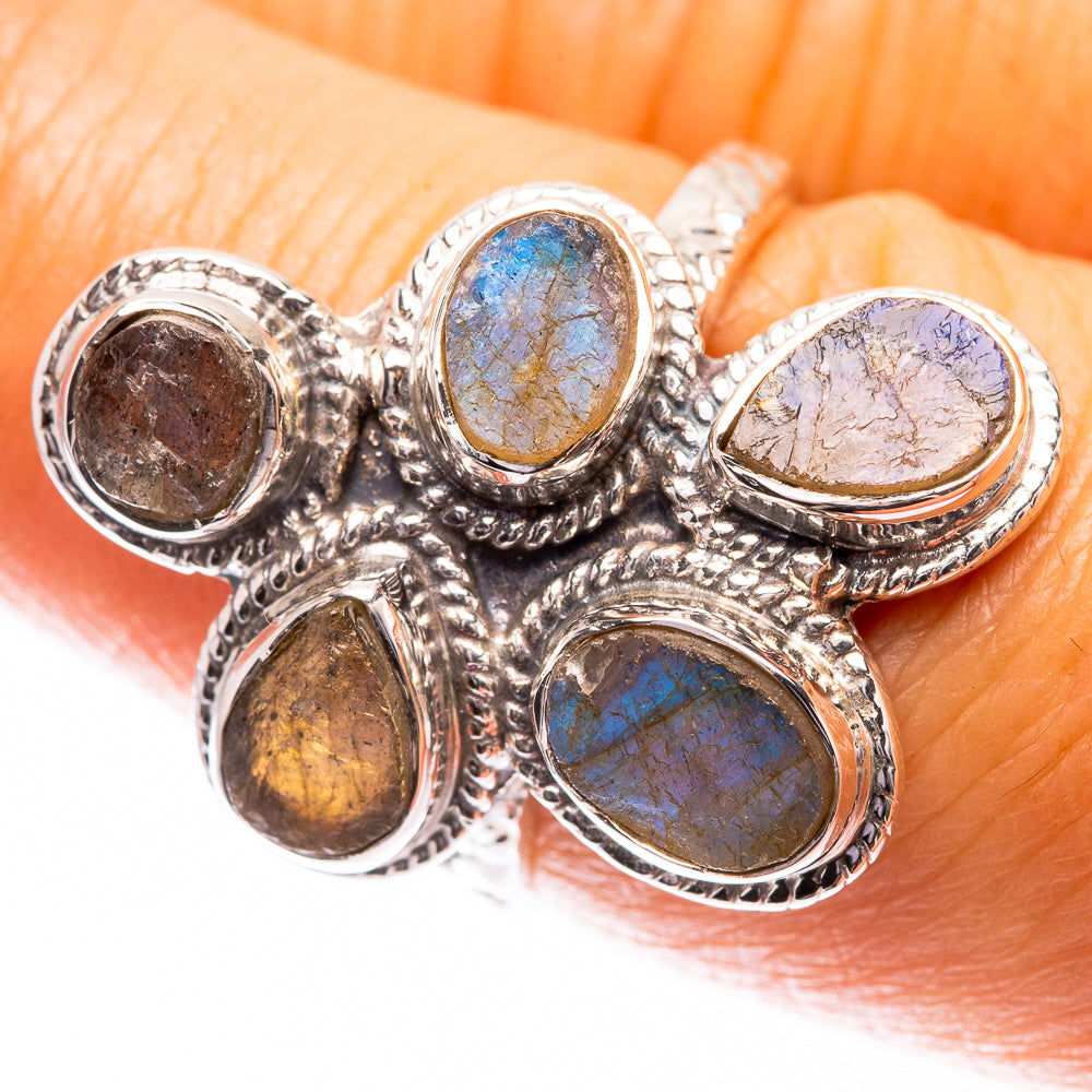 Premium Raw Labradorite Ring Size 7.25 (925 Sterling Silver) R141792