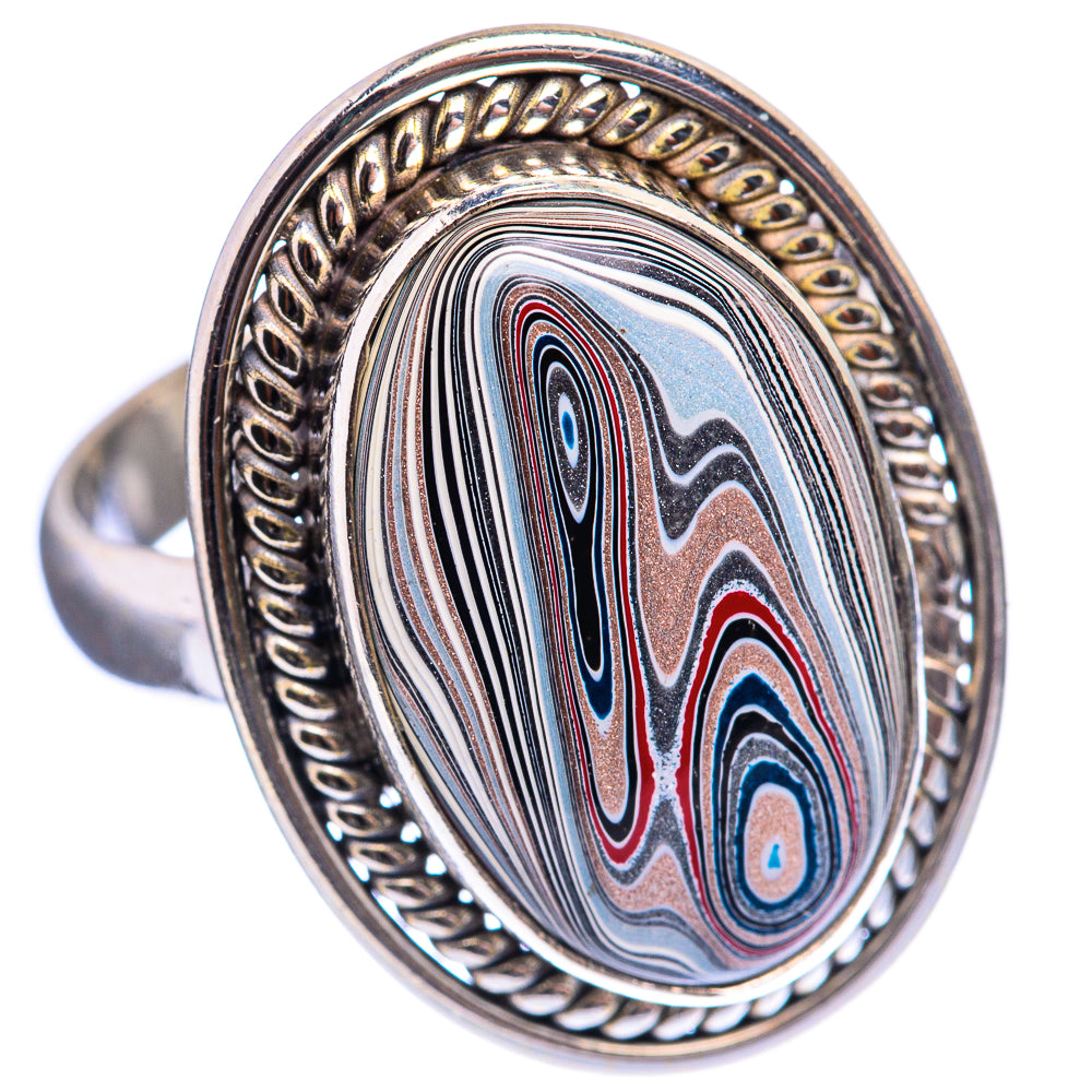 Fordite Ring Size 7.5 (925 Sterling Silver) R142862