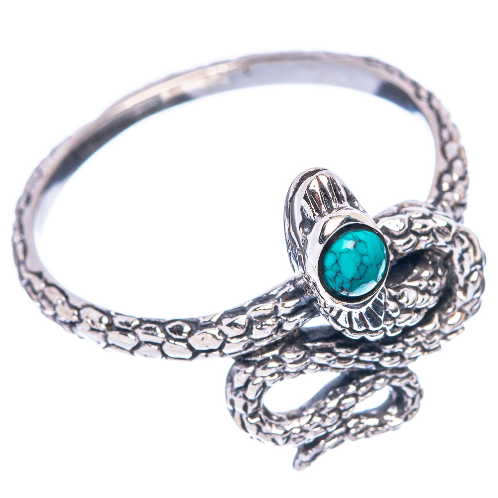 Tibetan Turquoise Snake 925 Sterling Silver Ring Size 7.75 (925 Sterling Silver) R5460
