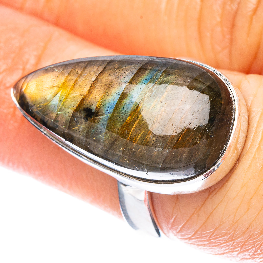 Labradorite Ring Size 6.5 (925 Sterling Silver) R4647