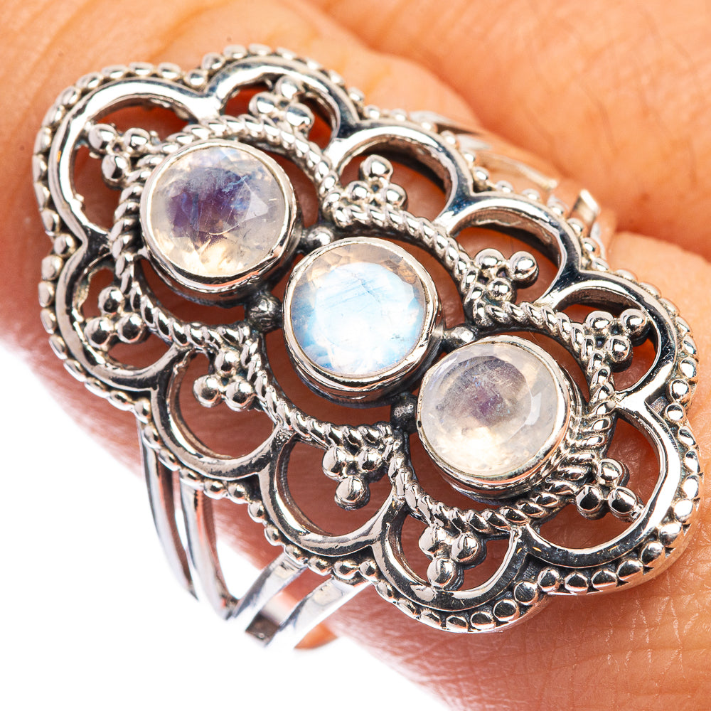 Rainbow Moonstone Ring Size 9.75 (925 Sterling Silver) RING143274
