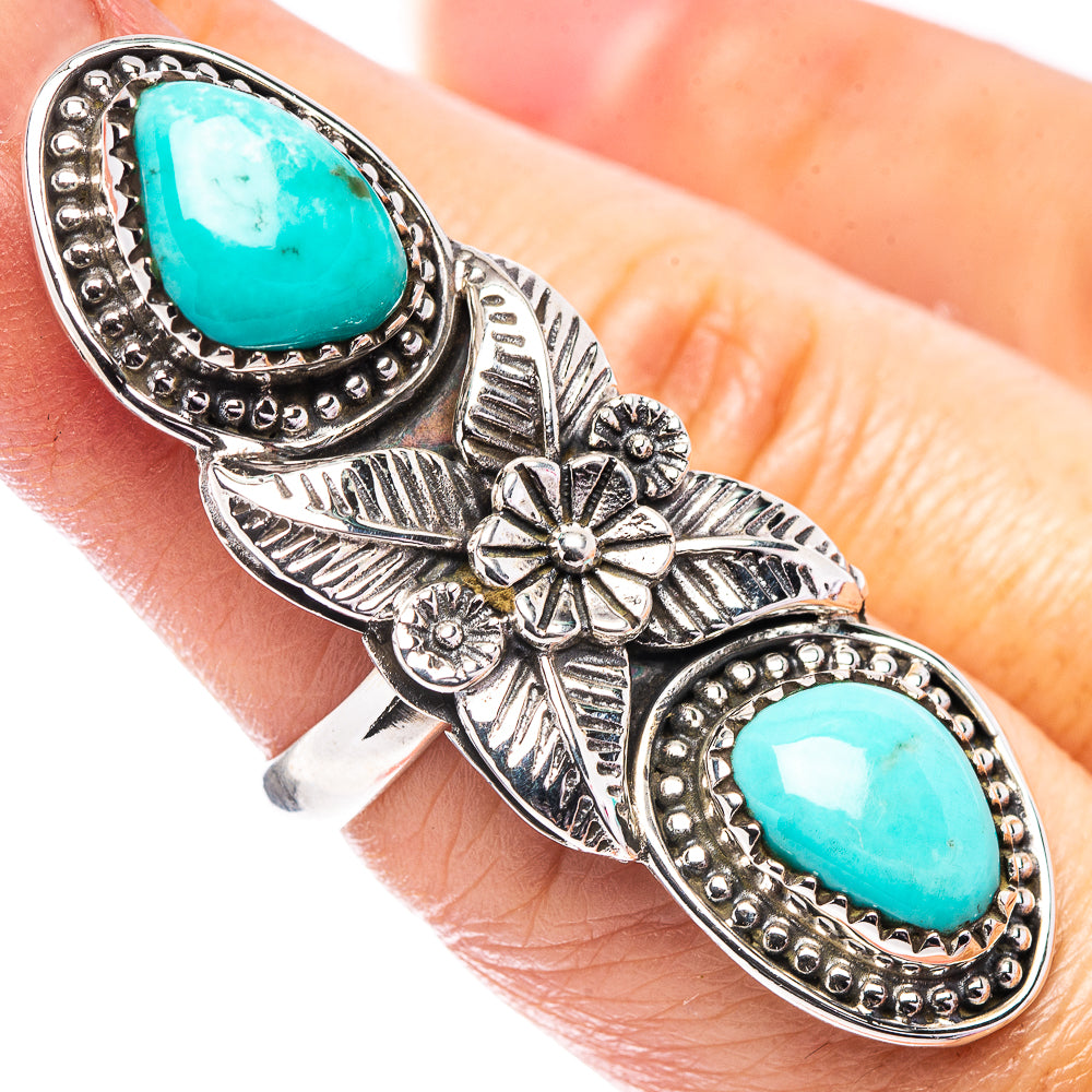 Exclusive Kingman Turquoise Ring Size 6 (.925 Sterling Silver)