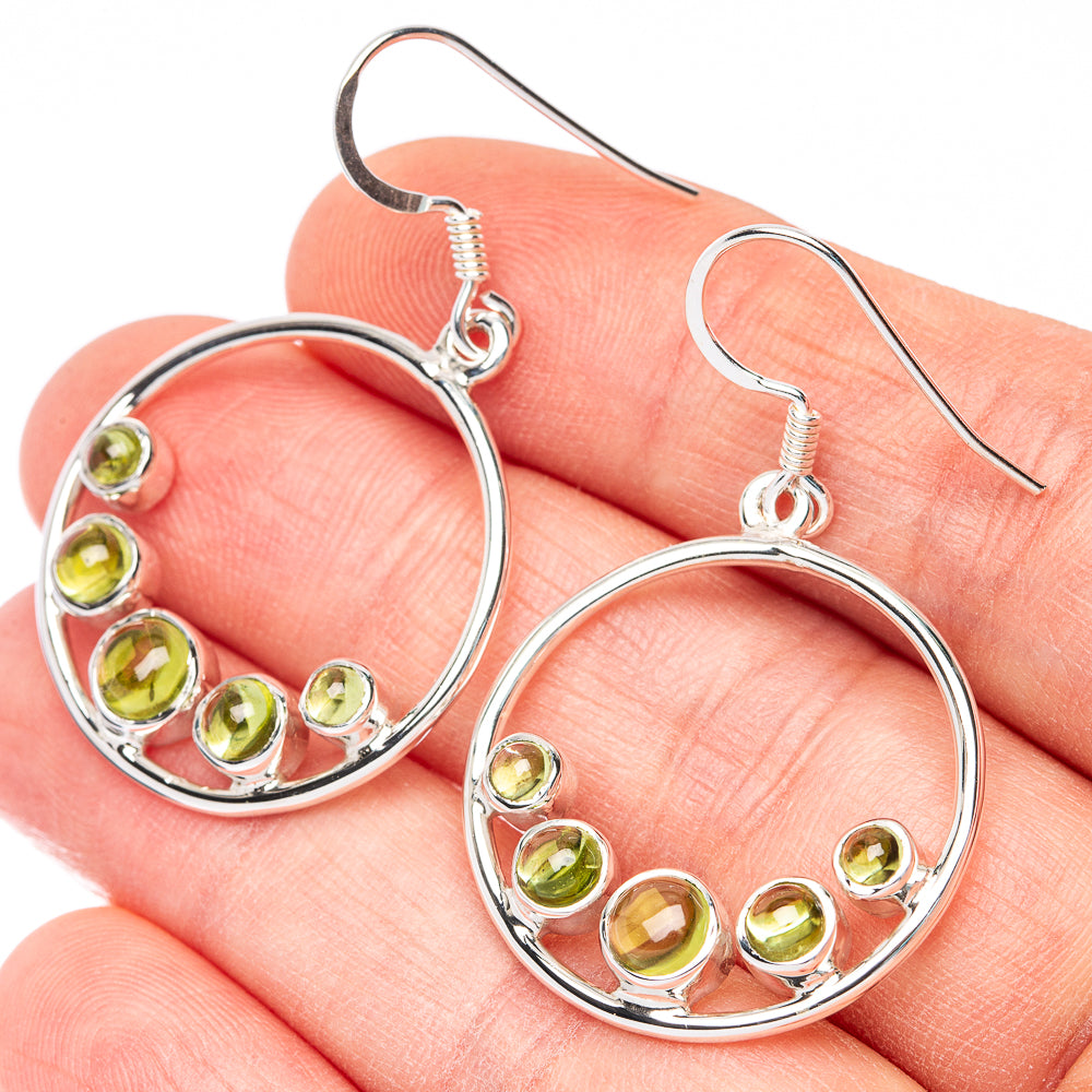Premium Peridot Earrings 1 5/8" (925 Sterling Silver) E2522