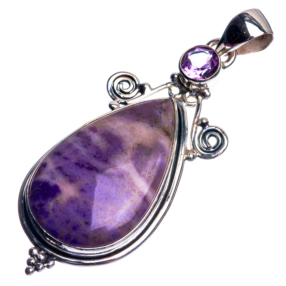 Tiffany Stone, Amethyst Pendant 2 1/4" (925 Sterling Silver) P39061