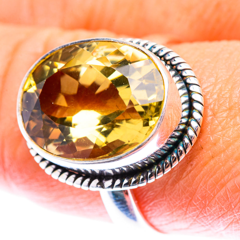 Faceted Citrine Ring Size 8.25 (925 Sterling Silver) RING140157
