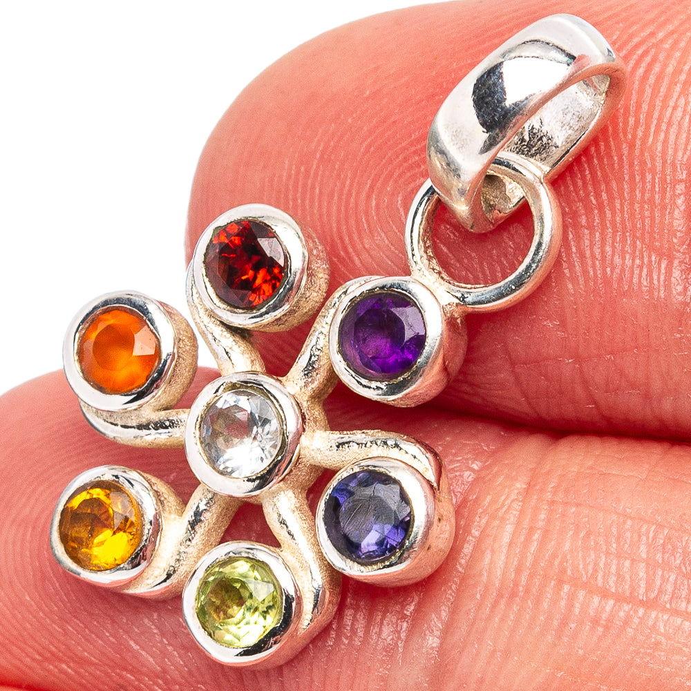 Chakra Pendant 1 1/8" (.925 Sterling Silver)