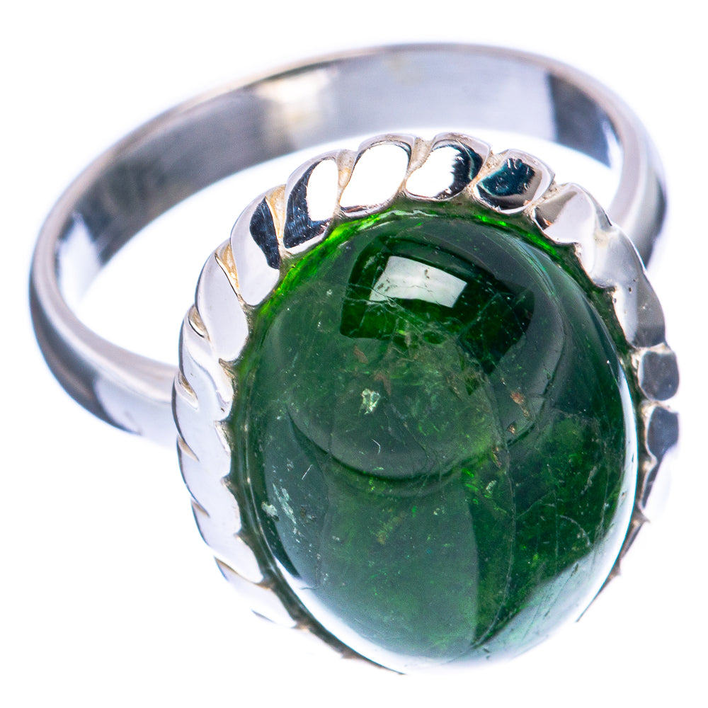 Rare Chrome Diopside Ring Size 7 (925 Sterling Silver) R2124