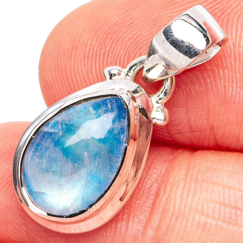 Rainbow Moonstone Pendant 1" (925 Sterling Silver) P45088