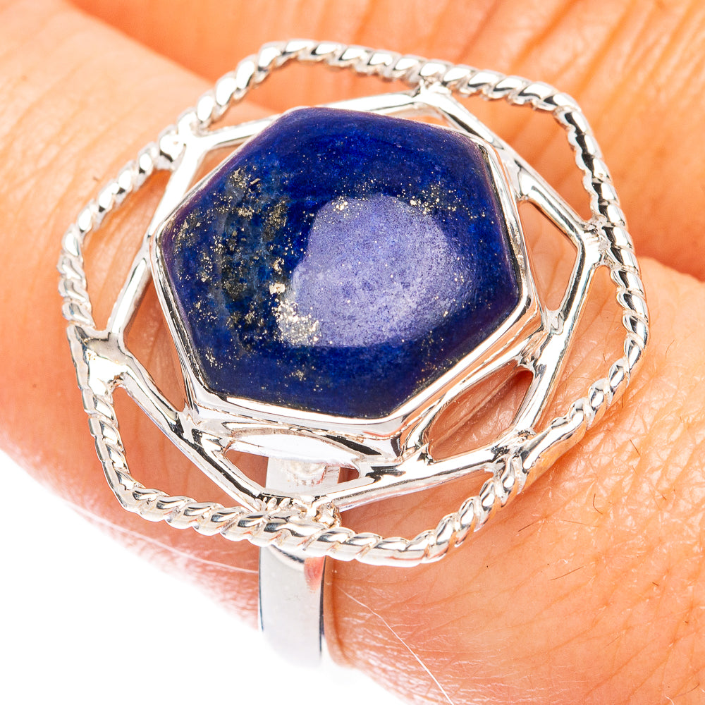 Premium Lapis Lazuli Ring Size 7.75 (925 Sterling Silver) R1812
