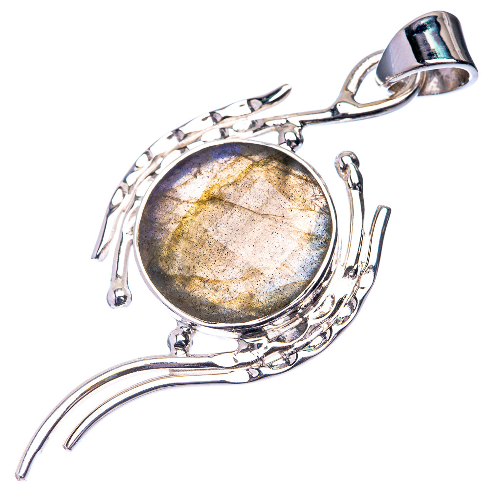 Premium Labradorite Pendant 1 7/8" (925 Sterling Silver) P38797