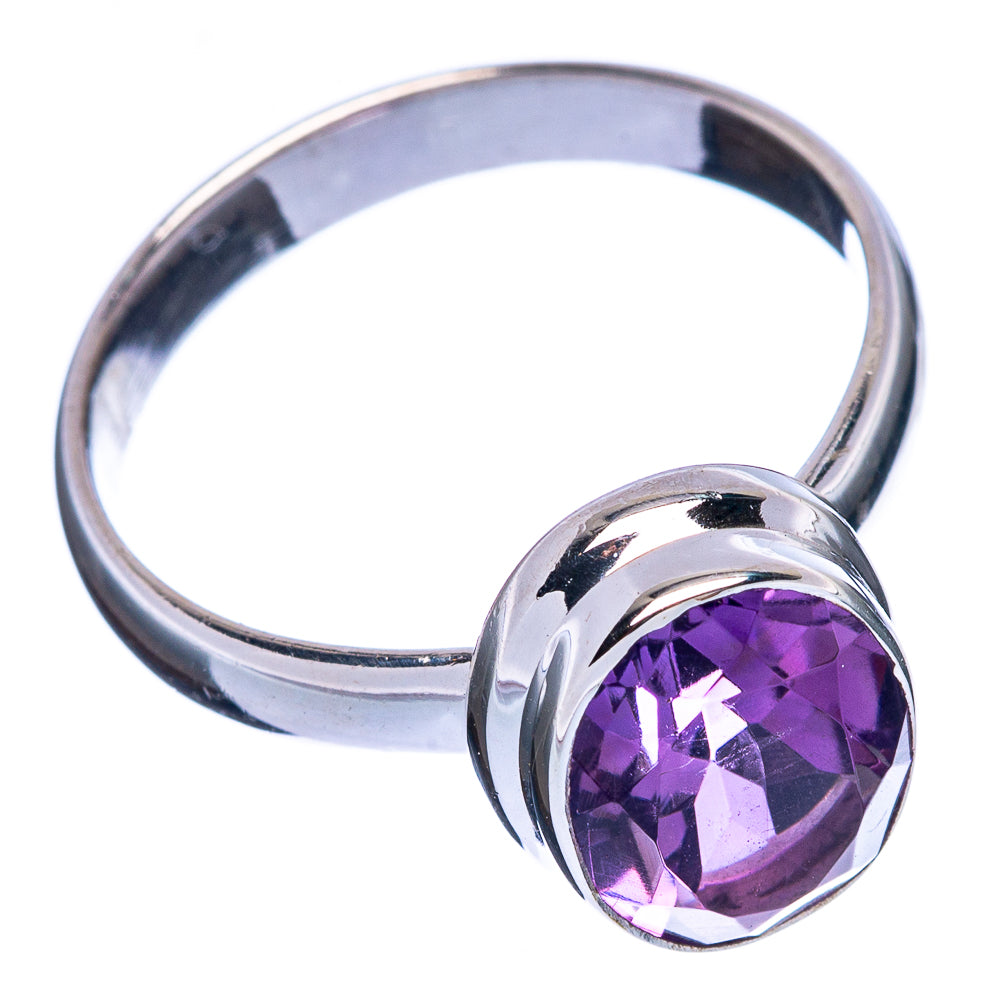 Faceted Amethyst Ring Size 7.5 (925 Sterling Silver) R146419