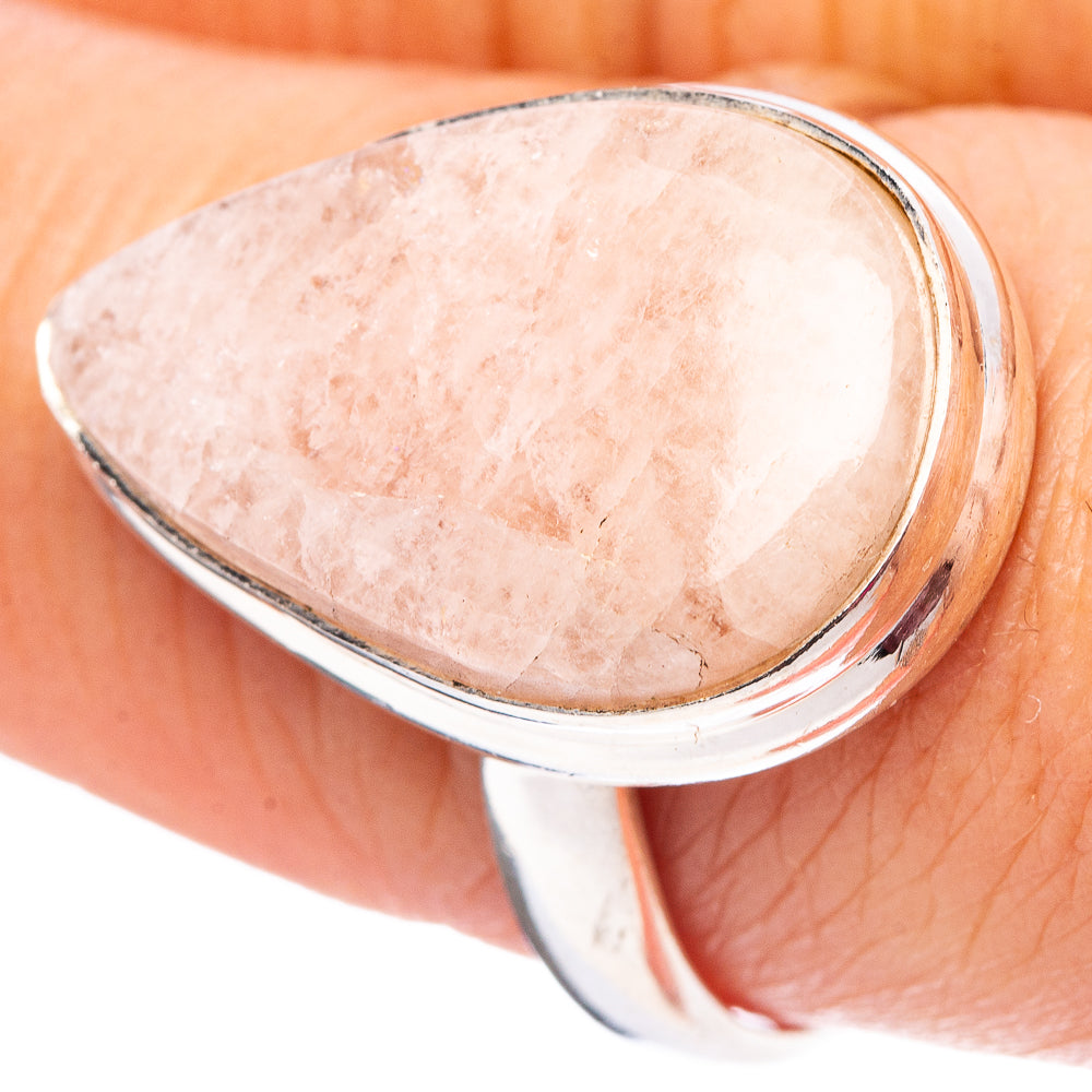 Rose Quartz Ring Size 9 (.925 Sterling Silver)