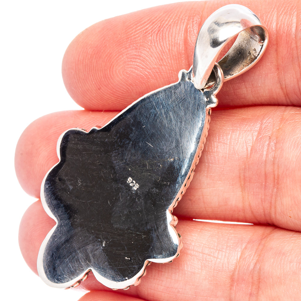 Sonoran Gold Turquoise Native Style Pendant 2 1/8" (.925 Sterling Silver) Exclusive