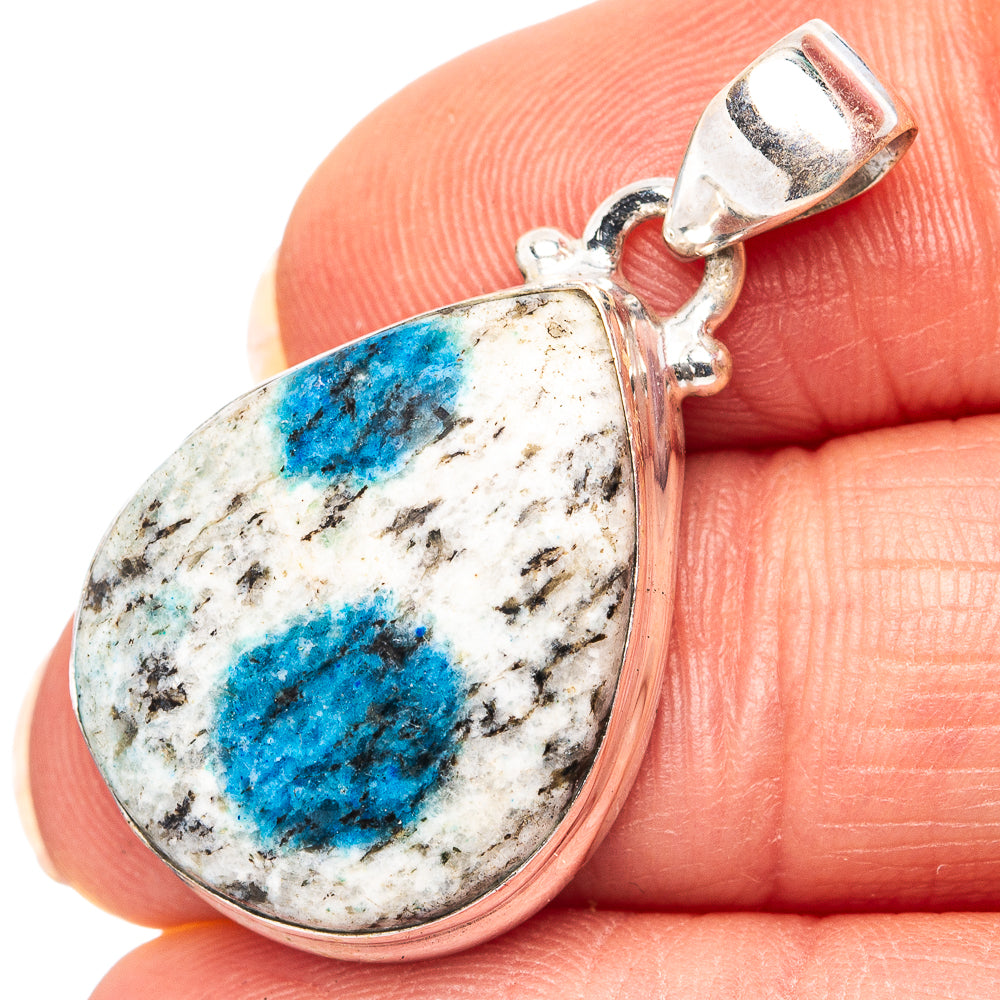 K2 Azurite Pendant 1 1/4" (.925 Sterling Silver)