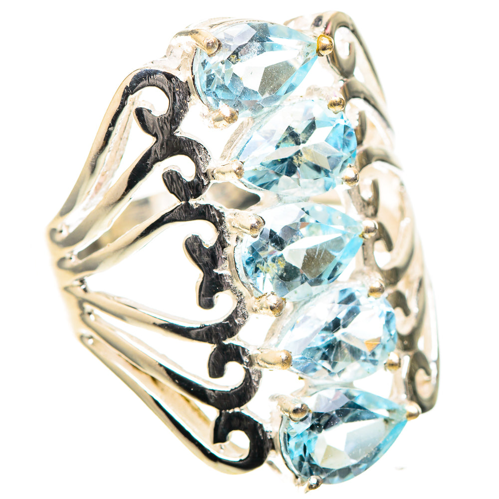 Blue Topaz Ring Size 7.5 (925 Sterling Silver) RING138791