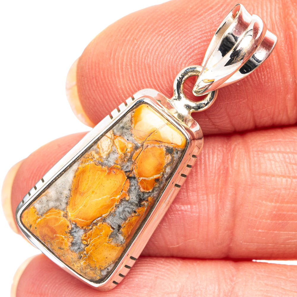 Maligano Jasper Pendant 1 3/8" (.925 Sterling Silver)