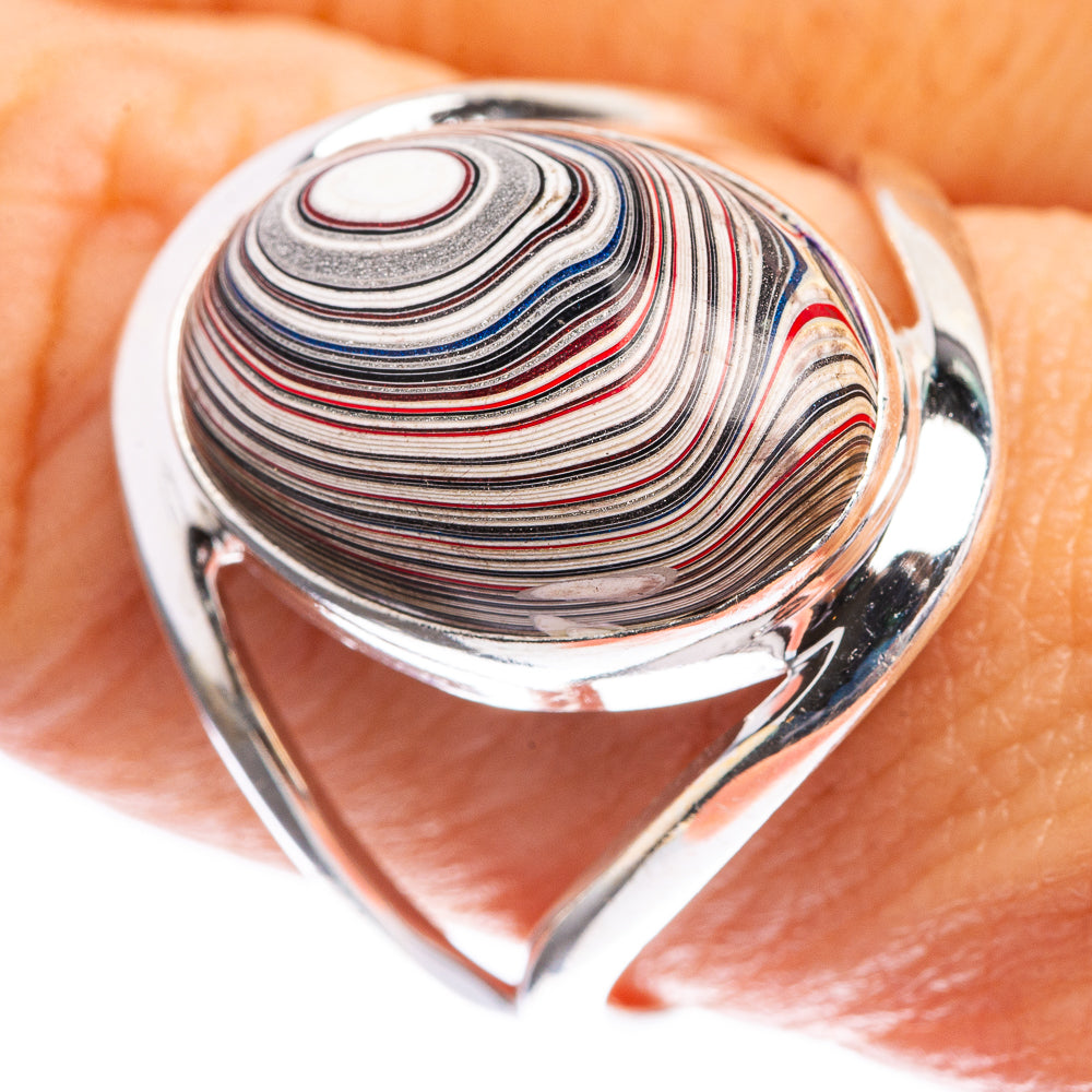 Fordite Ring Size 10 (925 Sterling Silver) R143089
