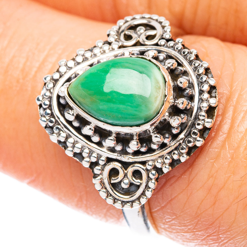 Rare Arizona Turquoise Ring Size 7.25 (925 Sterling Silver) R3375