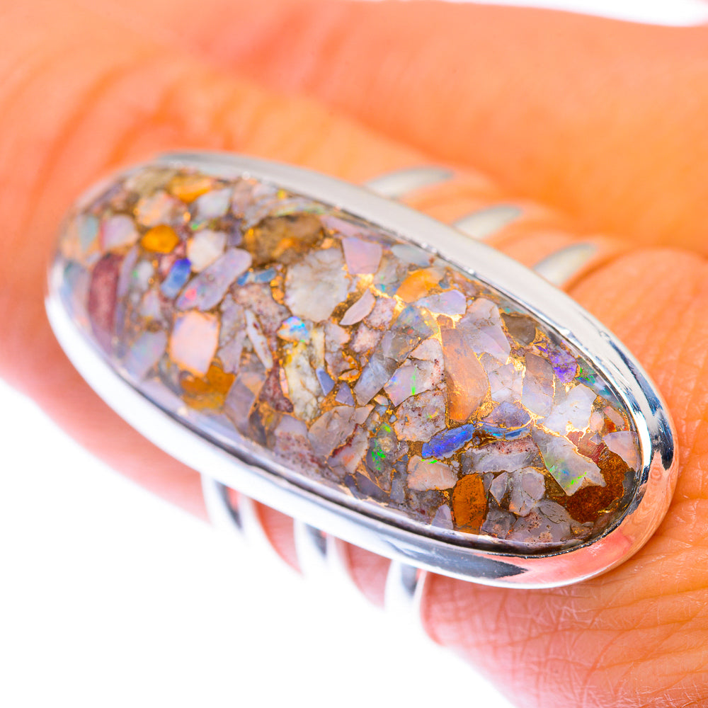 Large Brecciated Ethiopian Opal Ring Size 8.25 (925 Sterling Silver) RING140025