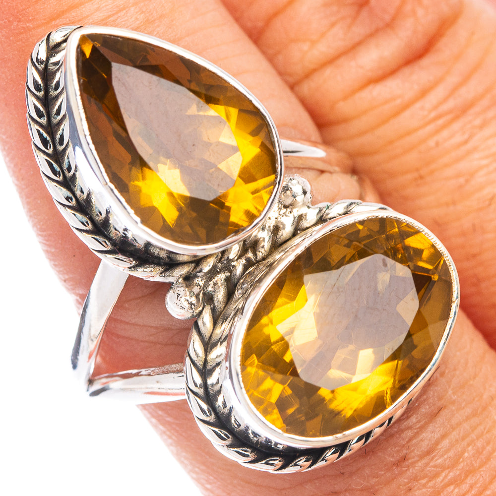 Large Citrine Ring Size 9.5 (925 Sterling Silver) R7469