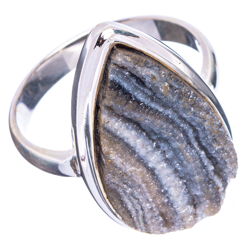Desert Rose Druzy Ring Size 10 (.925 Sterling Silver)