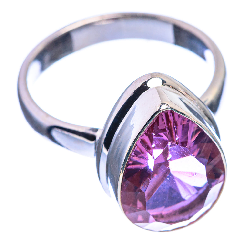 Faceted Color Change Alexandrite (Lab.) Ring Size 7.25 (925 Sterling Silver) R142291