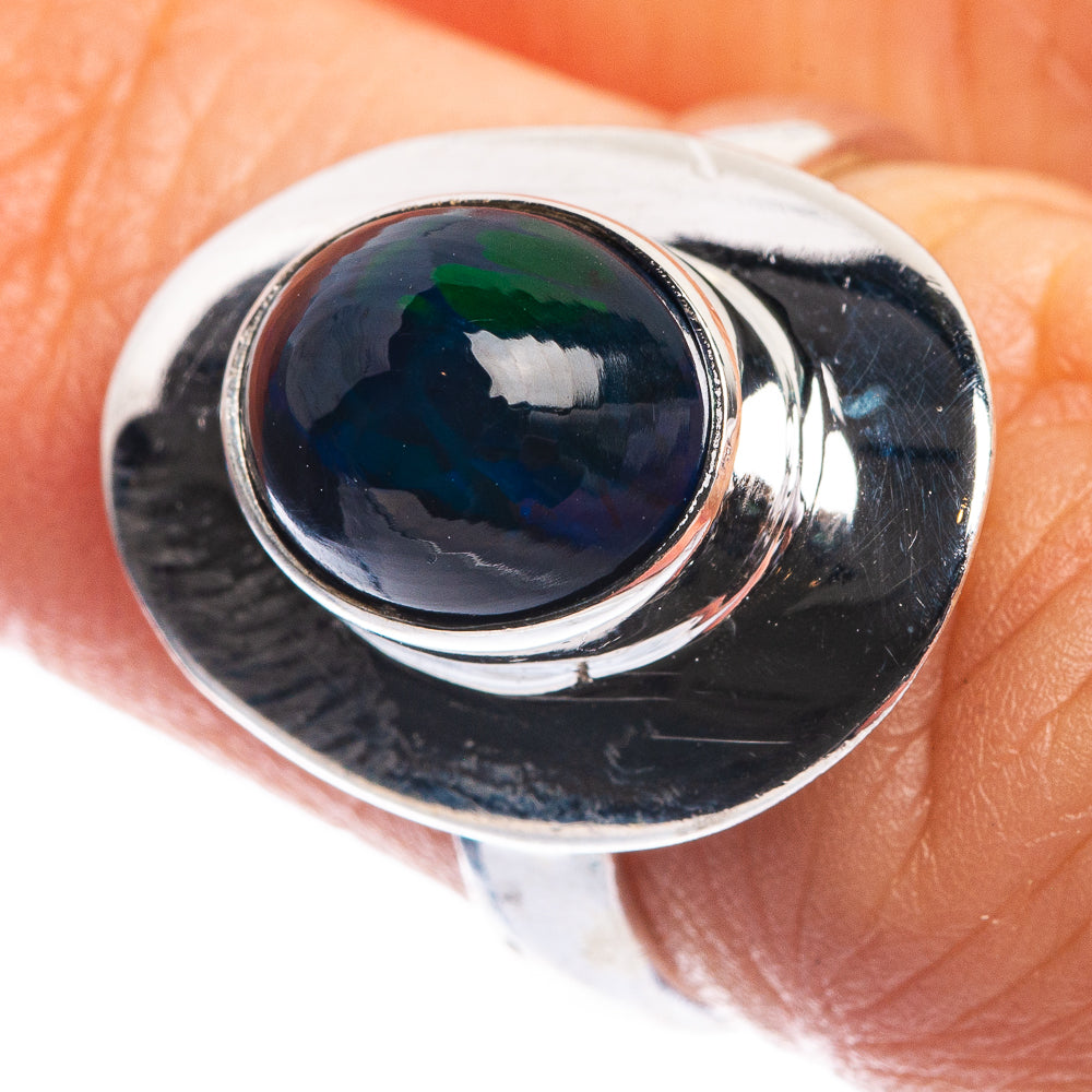 Black Opal Ring Size 6 (925 Sterling Silver) R144136
