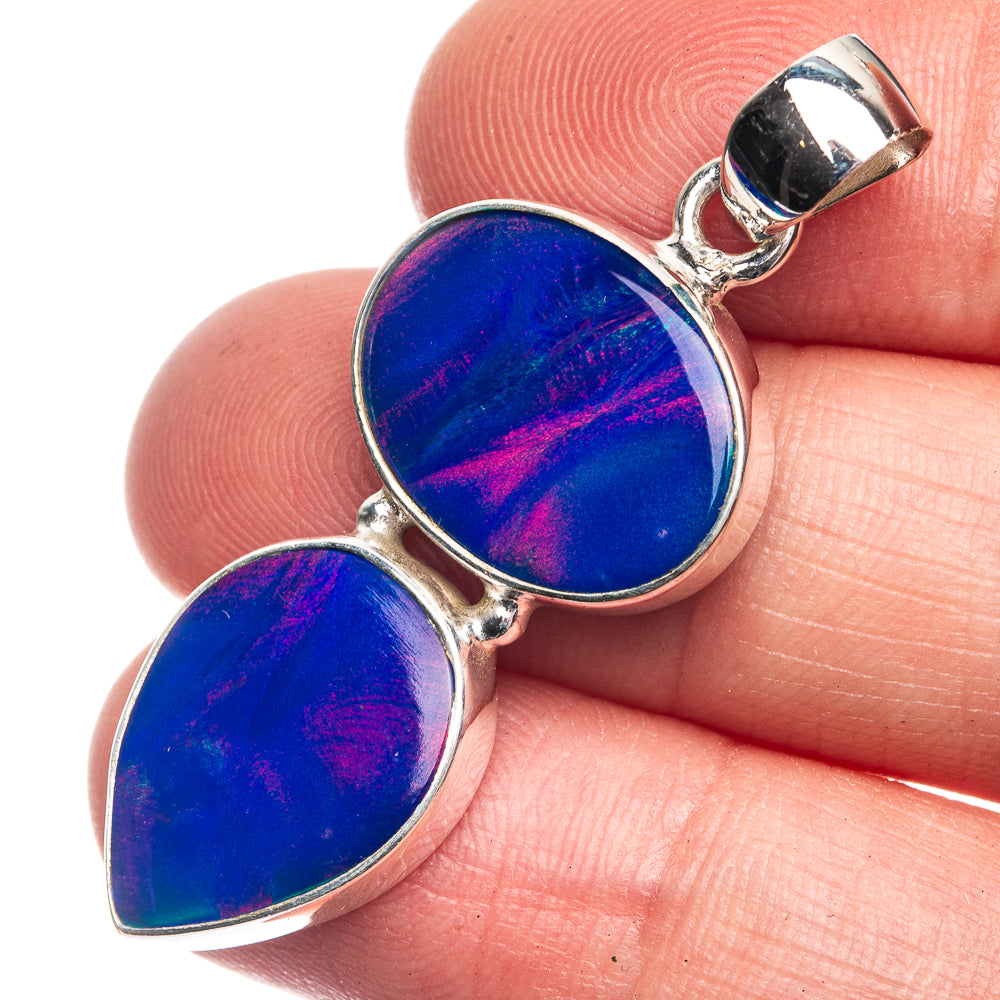 Aura Opal Pendant 1 5/8" (925 Sterling Silver) P39173