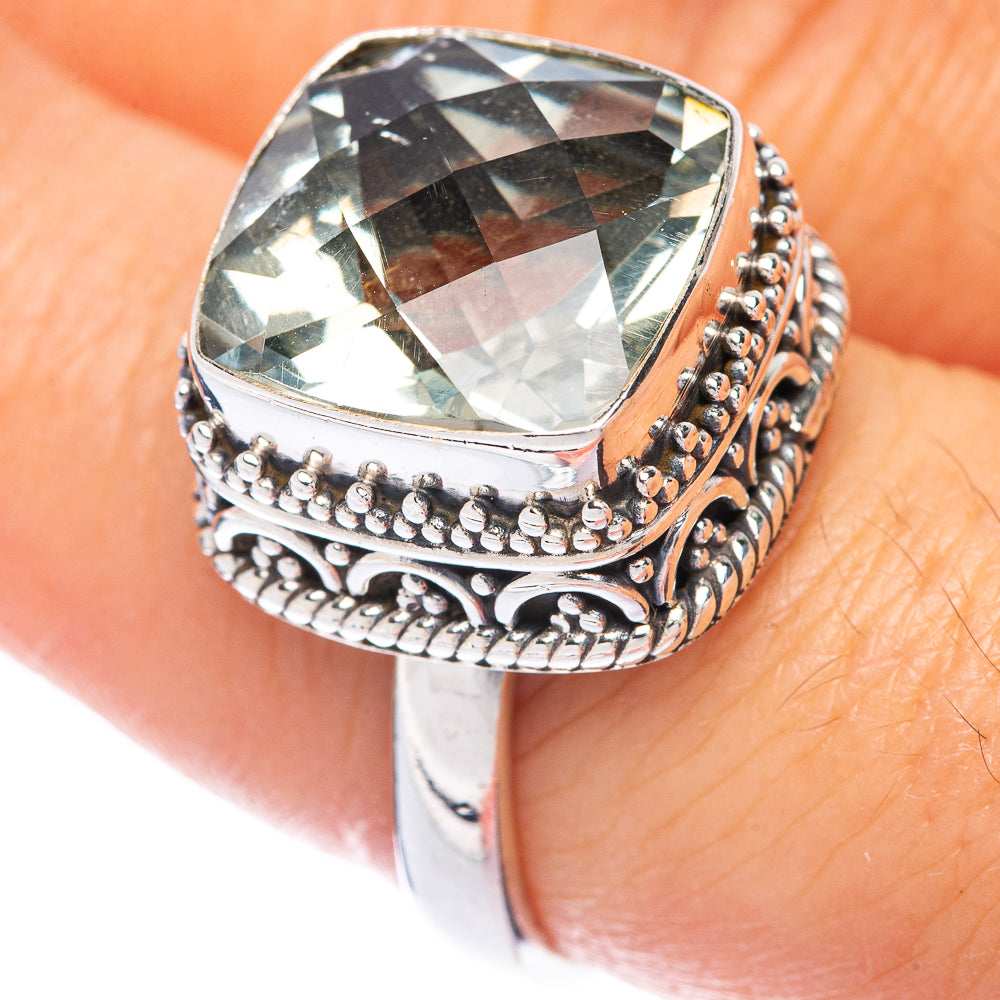 Green Amethyst Ring Size 7.75 (925 Sterling Silver) R144760