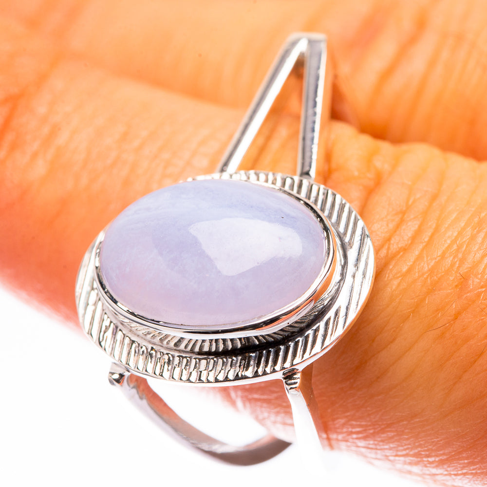 Premium Blue Lace Agate Ring Size 7.5 (925 Sterling Silver) R141871