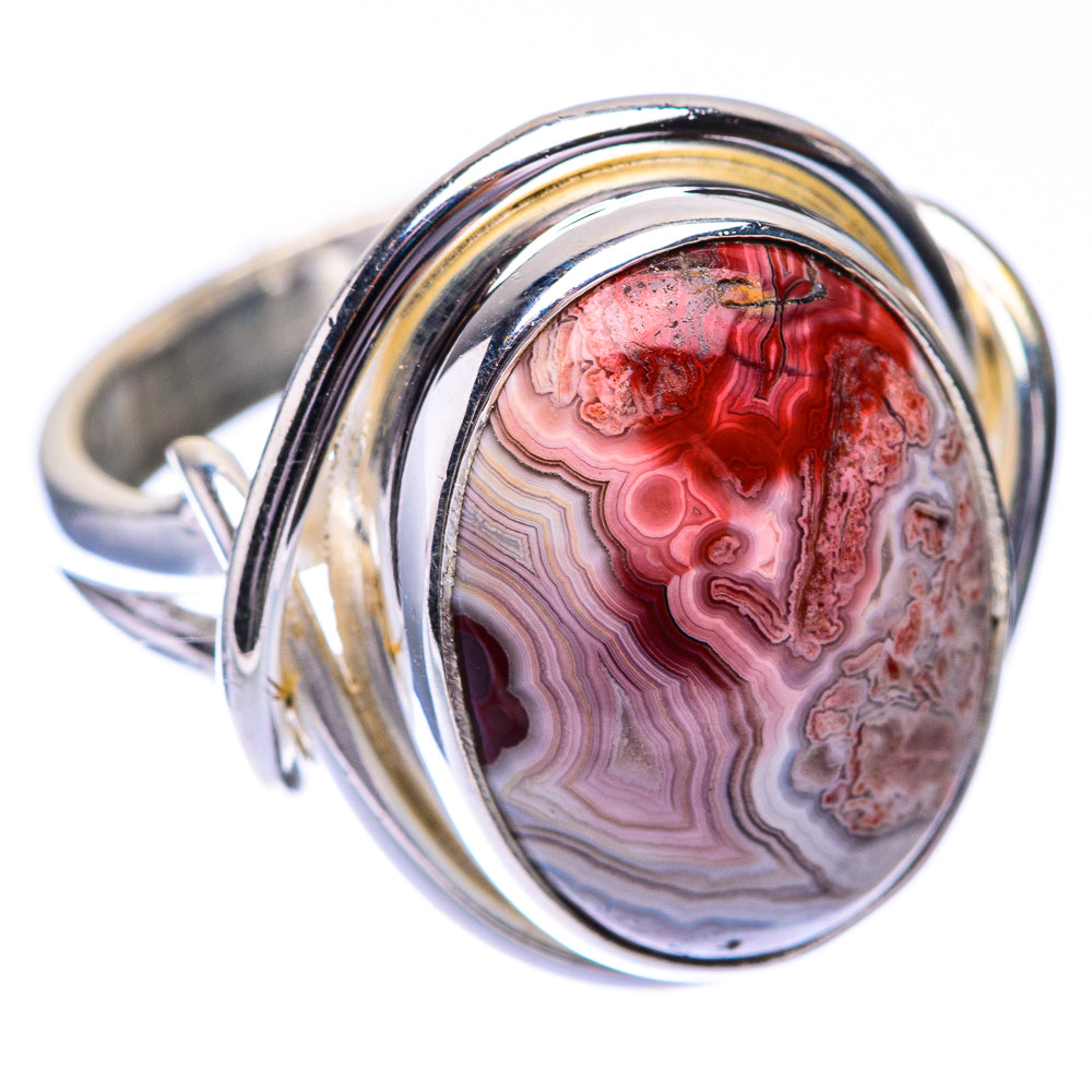 Crazy Lace Agate Ring Size 6.25 (925 Sterling Silver) R140757