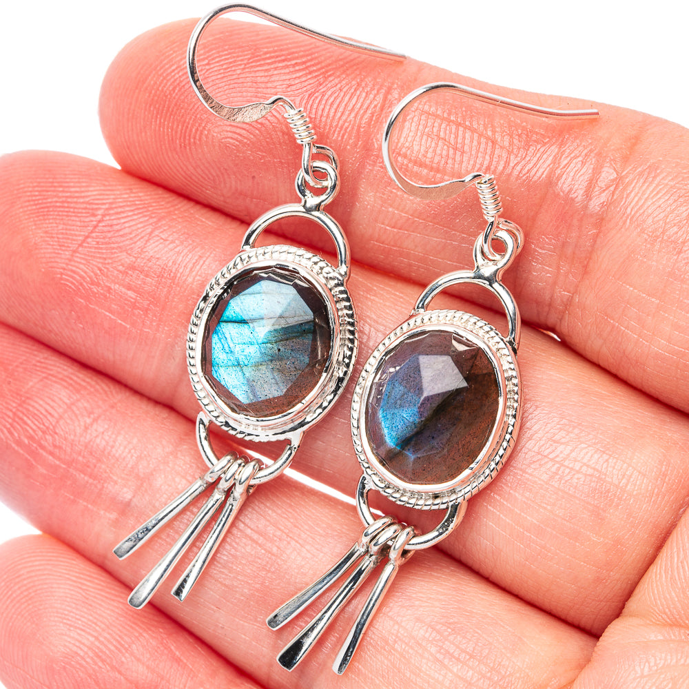 Asc Premium Labradorite Earrings 2" (925 Sterling Silver) E1325