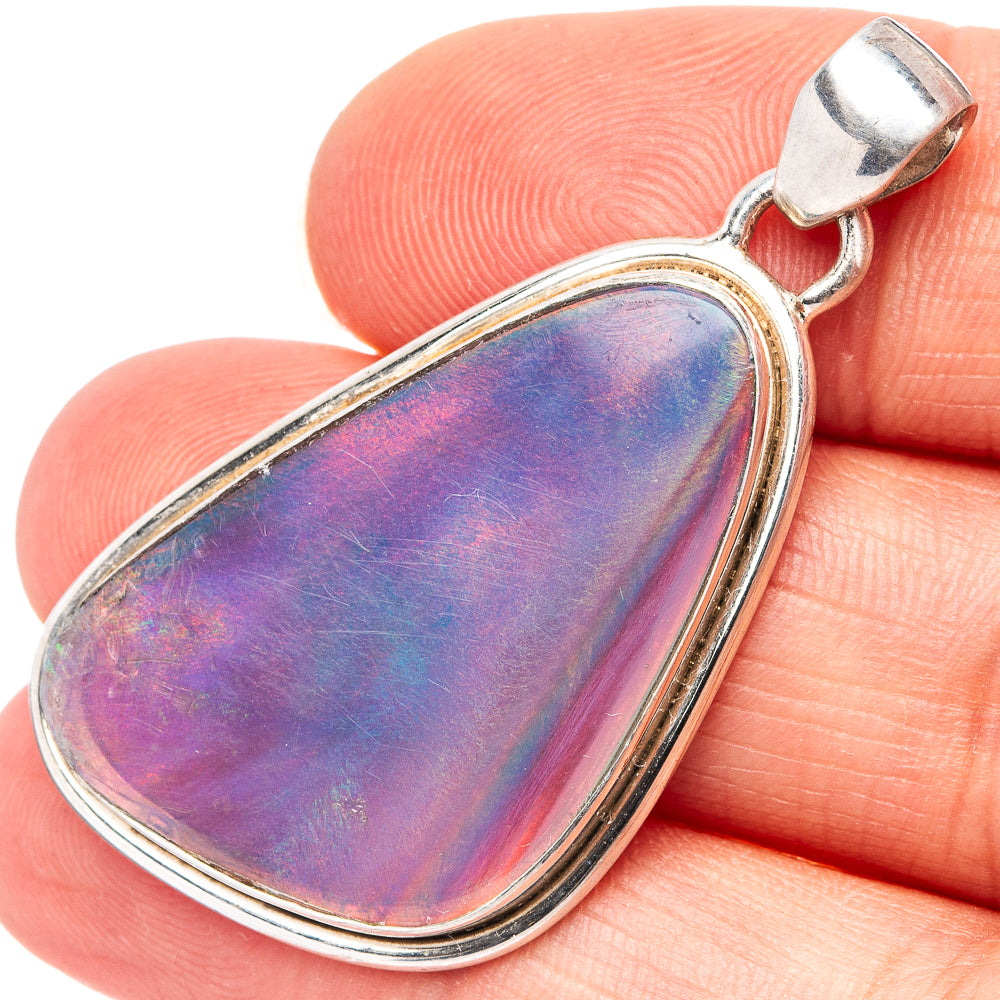Aura Opal Pendant 1 3/4" (.925 Sterling Silver)