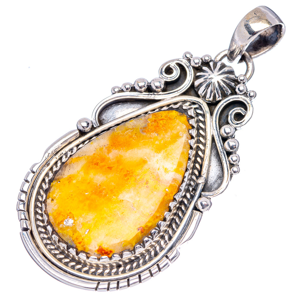 Premium Bumblebee Jasper Pendant 2" (.925 Sterling Silver)