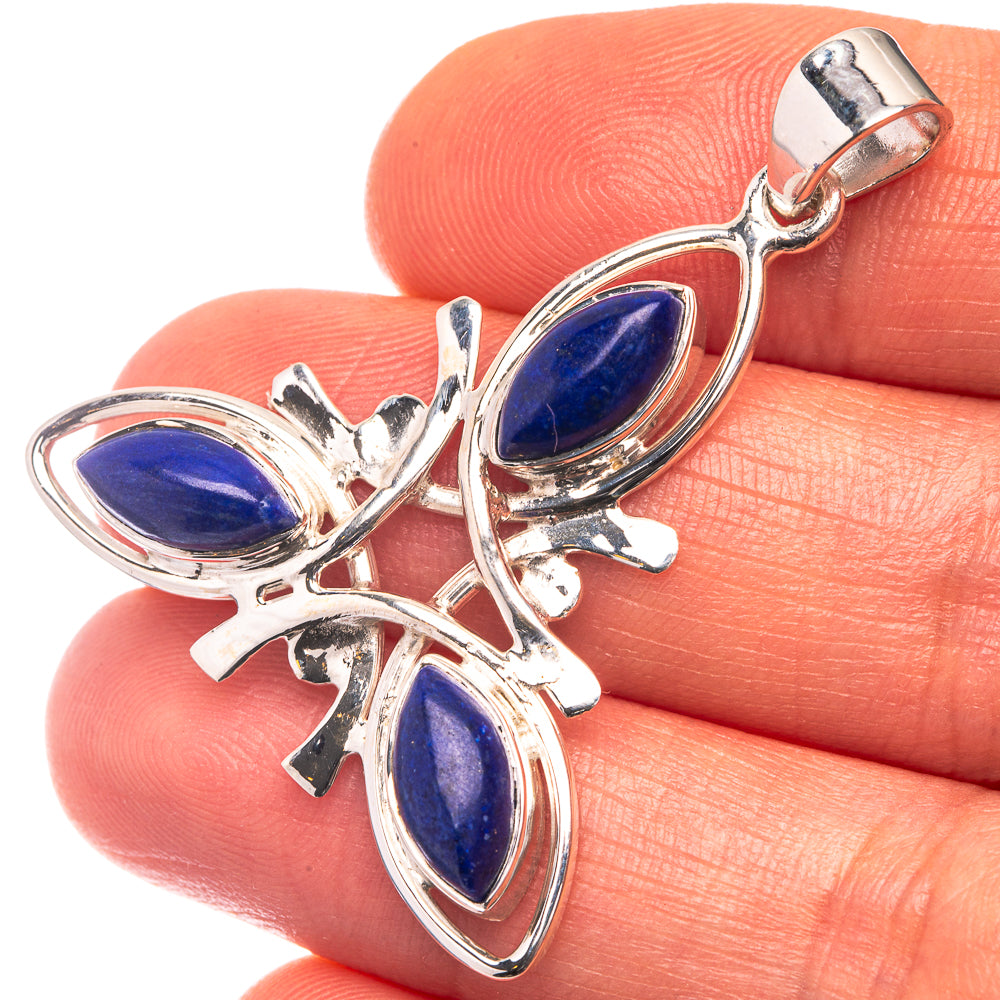 Premium Signature Lapis Lazuli Pendant 1 1/2" (925 Sterling Silver) P38767