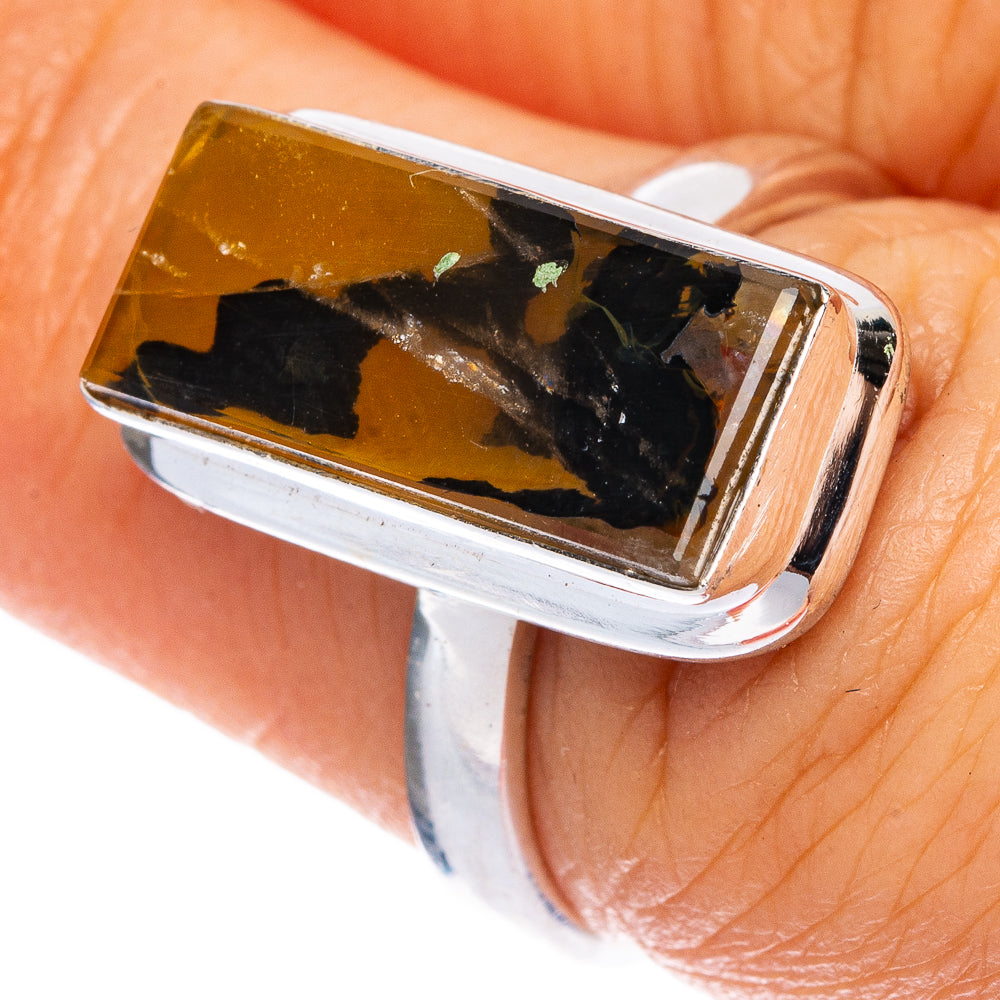 Rare Scenic Dendritic Agate Ring Size 6.25 (925 Sterling Silver) R1183