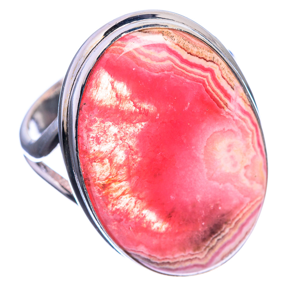 Large Rhodochrosite 925 Sterling Silver Ring Size 11