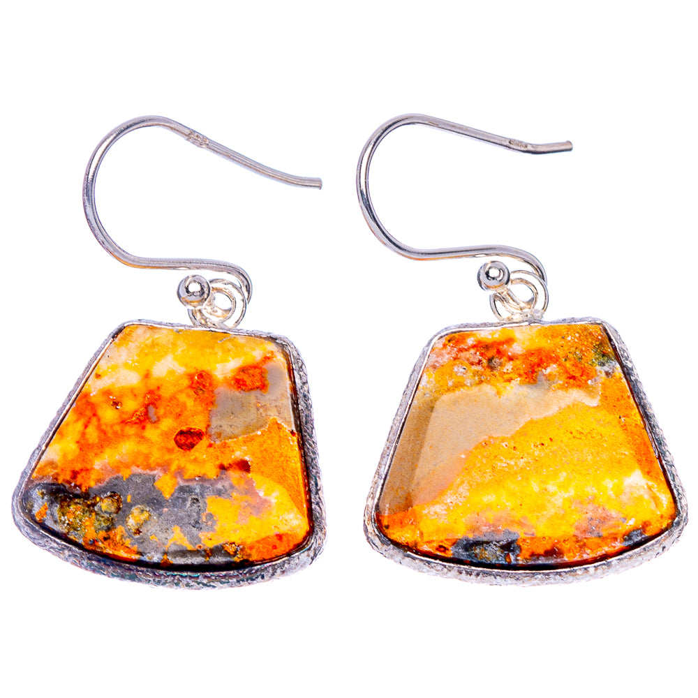 Bumble Bee Jasper Earrings 1 1/4" (925 Sterling Silver) E1901