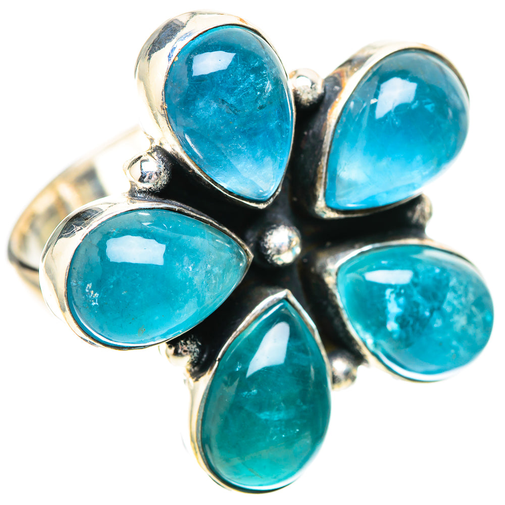 Large Blue Fluorite Ring Size 7.5 (925 Sterling Silver) RING139858